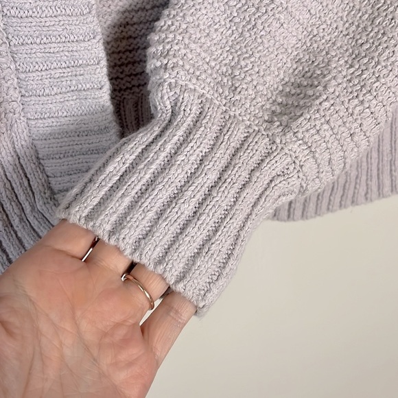 MADEWELL Ruffle Cotton Cardigan in Light Lilac Gray - Picture 14 of 14